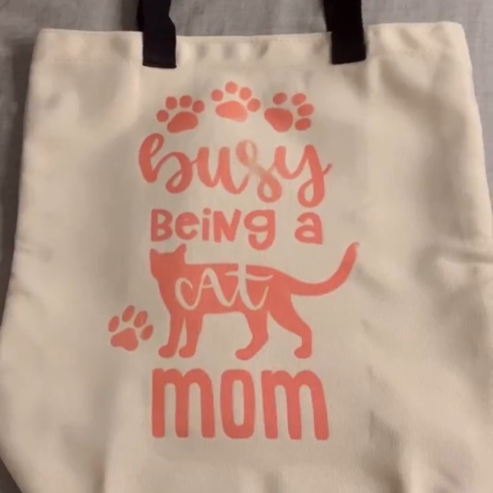 “Busy Being A Cat Mom” Tote